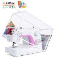 Funda Protectora Universal Reutilizable de PVC Transparente Acolchada para Máquina de Coser, Compatible con la Mayoría de las Marcas Estándar como Singer y Brother