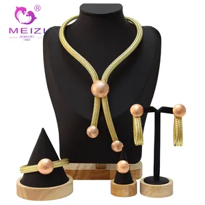 MEIZI Jewelry Big Gold Jewelry Sets for Women Gold Plated Pendant