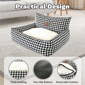 Weiches Plüsch Hundestooth Stoff Welpen kleines Hund und Katze-Bett - Product Image 2