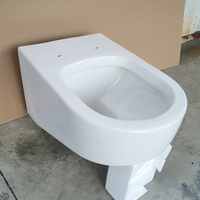WC mural en céramique gain de place, cuvette suspendue moderne pour salle de bain, avec abattant à fermeture douce