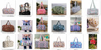 Sac de voyage matelassé personnalisé imprimé à la main, sac à bandoulière gonflé, écologique, durable, en coton, sac de sport tactique, sac de week-end, grand format