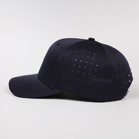 Casquette de baseball personnalisée en nylon rayé style hip-hop avec logo brodé 3D, 6 panneaux, imperméable, vierge, type snapback ou trucker