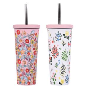 Nuevo Vaso Térmico de Acero Inoxidable de 830ml con Aislamiento al Vacío y Boca Ancha para Boba, Taza de Té de Burbujas Estampada con Pajita, Ideal para Viajes y Regalos 2026 - Product Image 2