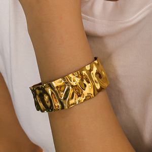 Pulseras de Acero Inoxidable con Baño de Oro PVD de Alto Brillo, Antialérgicas, al por Mayor, para Mujer - Product Image 4