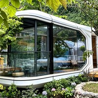 Fabricant de maisons capsules préfabriquées de luxe de 20 pieds, structure en acier léger, étanches, installation rapide, maisons capsules mobiles, vente en gros