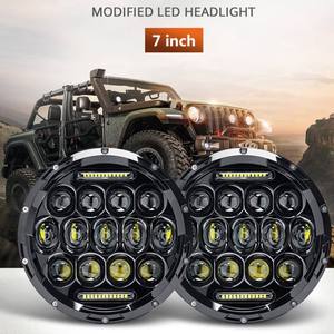 Faro LED H4 Vcan <span class=keywords><strong>2022</strong></span> de 7 Pulgadas y Alta Potencia (75W) con Anillo <span class=keywords><strong>Halo</strong></span> Blanco de 6000K, Luz de Conducción de 6000LM, DC 9-32V - Product Image 2