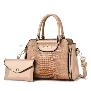 PU Skin Sequin Leather 2 Pieces Bags Set Women's Handbags Shoulder Bag Tote Come With <b>Wallet</b> for Glossy <b>Ladies</b> Large Purses - Product Image 2