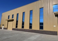 Entrepôt préfabriqué en structure métallique, bâtiment industriel modulaire, charpente portique haute résistance, design moderne en métal, marque HAIBO