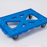 Chariot de capacité à quatre roues de haute qualité avec poignée de chariot en plastique durable pour chariots à main et chariots