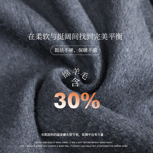 Grey Wool Blazer Women Solid Color Anti-Wrinkle Petite Short Autumn Winter 2025 Style - Product Image 2