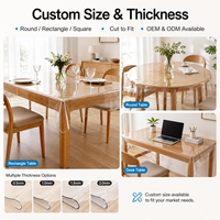Nappe lavable Boligao, décoration de cuisine, tapis de table, vaisselle, nappe en plastique, tapis de table imperméable, PVC durable pour la maison