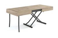 Table à manger en bois, 24 pièces, table moderne, ajustable, permettant de gagner de l'espace, multifonction, élévateur à hauteur, ensemble de meubles de salon