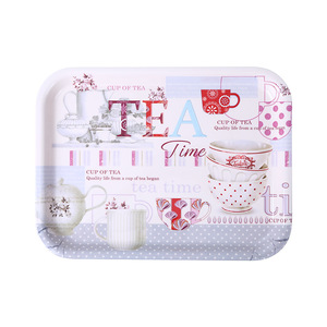 Five Harmony <b>Tea</b> Time <b>Tray</b> Rectangular Melamine Unbreakable Household Serving <b>Tray</b> For Home Living Room Use - Product Image 5