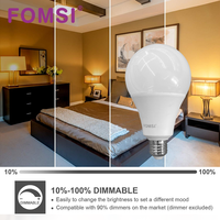 Ampoule LED FOMSI A60 Dimmable 9W sans scintillement, type globe, AC 220V, en aluminium, culot E27, vente en gros d'usine, ampoules à économie d'énergie