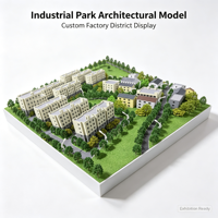 Maquette architecturale personnalisée de parc industriel avec bâtiments d'usine et ceinture verte