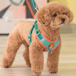 Harnais pour chien réfléchissant pour animaux de compagnie petit chien réglable chiot harnais gilet chien Teddy <span class=keywords><strong>Koki</strong></span> extérieur marche laisse laisse chat sangle de poitrine - Product Image 2