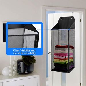 Organizador Colgante Clásico para Puerta con Cubierta de Tela Antipolvo, Cesto para Ropa Sucia, Bolsa de Almacenamiento de Malla para Ropa Sucia - Product Image 4