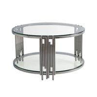 Tronc d'arbre de gravure inoxydable central unique en acier, table basse en or de luxe/