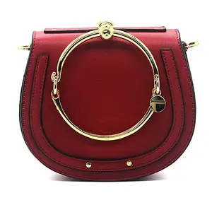 Handbag ring purse retro slung shoulder bag