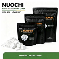 Poudre de craie blanche en morceaux 100g 200g 300g 1 sac en vrac pour l'escalade en salle, le bouldering, les routes murales, l'entraînement des doigts