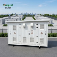 Poste de transformateur préfabriqué compact extérieur de type boîtier, style européen, 1000 kVA, 12 kV