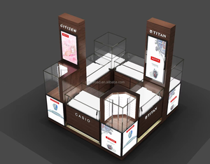 Vitrine de présentation de montres de conception moderne et nouvelle pour les centres commerciaux de détail, intérieur OEM/ODM, <span class=keywords><strong>bois</strong></span>, métal, verre, LED, matériaux acryliques, 3 ans - Product Image 3