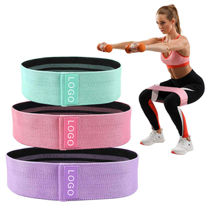 Custom Logo <strong>Workout</strong> New Elasticized Hip Loop <strong>Butt</strong> Squat Loop Recycle Durable Purple Fabric Booty Band