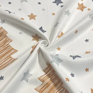 Оптовая Продажа, 100%, полиэфирная ткань для штор, Затемняющая печатная Рождественская ткань для штор