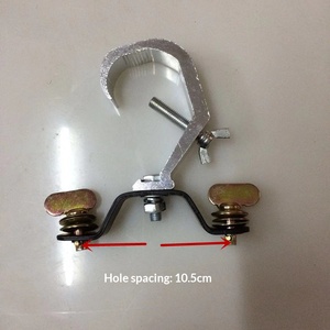 Abrazadera de Gancho para Iluminación de Escenario de Alta Resistencia para Focos Móviles de 230W-330W, Conector de Montaje Universal de Metal con Espaciado de Orificios de 10.5cm - Product Image 3