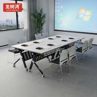 Table de formation escamotable pour salle de classe, bureau de conférence pliable avec roulettes, mobilier de bureau moderne à roulettes