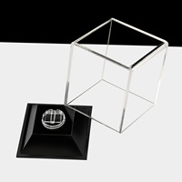 Boîte de présentation pour bague de champion, en acrylique transparent, logo d'équipe personnalisable
