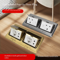 Prise de courant escamotable FUPAI, norme britannique, vente directe usine, 4 prises, compatible NFC, 16A EU/US, 1 USB-A, 1 USB-C, 250V