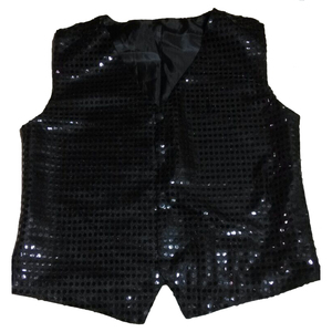 Gilet de danse brillant à paillettes HZO-25064 pour <span class=keywords><strong>costume</strong></span> de fête adulte enfant pour filles et garçons gilets de <span class=keywords><strong>costume</strong></span> de fête <span class=keywords><strong>disco</strong></span> - Product Image 2