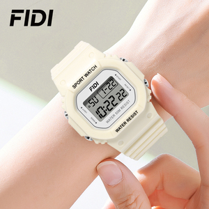 Reloj Deportivo Digital Cuadrado FIDI, Resistente al Agua 3ATM, con Retroiluminación LED, Cronógrafo, Alarma, Calendario, Multifunción, Reloj Electrónico para Estudiantes - Product Image 3