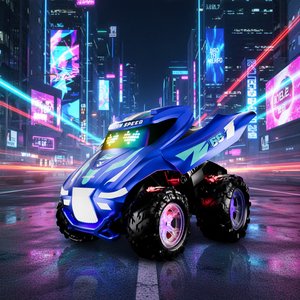 Auto Giocattolo RC 10CH per Interni ed Esterni - Acrobazie con Spray, Danza e Rotazioni a 360°, Luci e Musica Integrate, Cavo USB - Product Image 4