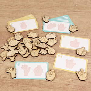 <span class=keywords><strong>Juego</strong></span> de mesa creativo de madera, divertidos rompecabezas de <span class=keywords><strong>gestos</strong></span>, juguete de emparejamiento de formas, juguete Montessori, juguete de aprendizaje de matemáticas para niños, <span class=keywords><strong>juego</strong></span> de contar con los dedos - Product Image 3