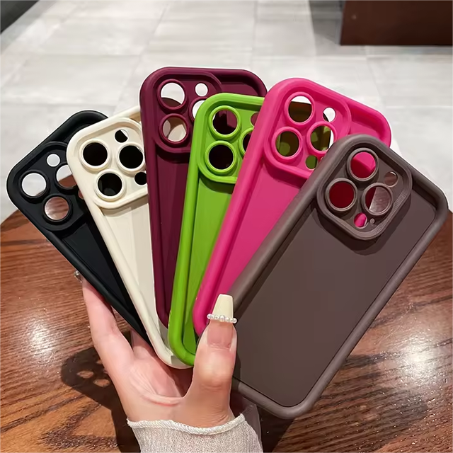 Precision Hole Full Package Anti Drop Phone case Hot Selling Candy Colored TPU Soft case for iPhone 15 Pro Max 14 13 12 16 17 18