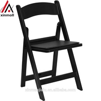 Chaise de jardin Wimbledon portable pour l'extérieur, chaises pliantes blanches en résine pour événements, fête d'enfants, mariage, vente en gros