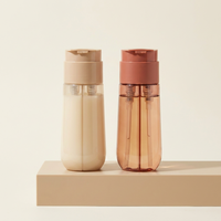 Nouveauté : Distributeur de sérum et de lotion 2-en-1 à double chambre cylindrique 180 ml*2 avec pompe pour emballage