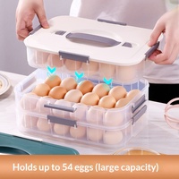 Boîte de rangement moderne pour réfrigérateur en plastique épais, transparente, en PP de qualité alimentaire, pour snacks et œufs, avec couvercle
