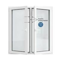 Ventana Abatible de Aluminio de Grado Comercial con Triple Acristalamiento, Borde Estrecho, Anticorrosión, Tamaño Personalizado