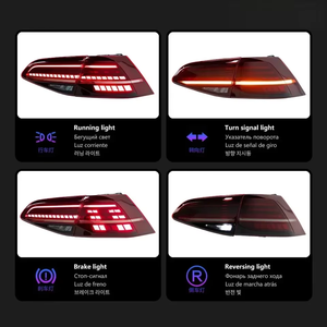 Venta Directa de Fábrica, Luz Trasera LED para VW Golf 7 7.5 con Intermitentes Secuenciales, Luz de Freno, Función de Reversa, Opción de Estilo Automotriz - Product Image 5