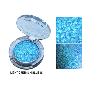 Fard à paupières professionnel effet caméléon, quatre couleurs - Fini métallique, scintillant, chromé, dégradé <span class=keywords><strong>pêche</strong></span>/bleu - Product Image 2