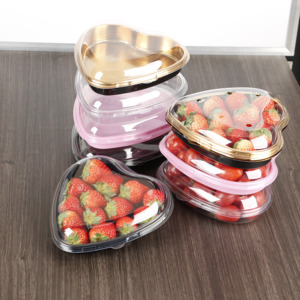 JY-X0026 Envases <span class=keywords><strong>de</strong></span> Plástico con Forma <span class=keywords><strong>de</strong></span> Corazón para Fresas, Caja <span class=keywords><strong>de</strong></span> Plástico con Forma <span class=keywords><strong>de</strong></span> Corazón para Sushi, Impresa, Venta al por Mayor - Product Image 3