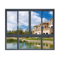Sistema personalizado de alta calidad, precio barato, doble vidrio, tres pistas, rotura térmica, ventana corredera de aluminio para balcón