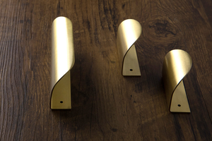 Solid Brass Golden Edge <strong>Pull</strong> <strong>Handle</strong> Brass <strong>Drawer</strong> <strong>Shell</strong> <strong>Cabinet</strong> <strong>Pull</strong> for Kitchen Bedroom - Product Image 4