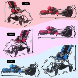 Cristallo Matto CG0624 Passeggino a quattro ruote <span class=keywords><strong>per</strong></span> bambini disabili multifunzione pieghevole sedia a rotelle - Product Image 2