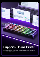 Teclado Mecánico AULA HERO 68HE 128K con Escaneo Magnético, Frecuencia de Sondeo de 8K, 68 Teclas, Efecto Hall, Activación Rápida RT 0.01mm