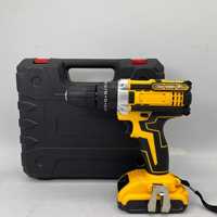 Perceuse-visseuse sans fil 21V avec outils à main, 3 batteries et chargeur, mallette de transport rigide, pour réparation domestique, bricolage, construction, vente en gros