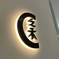 Enseigne publicitaire lumineuse extérieure personnalisée en lettres 3D en acier inoxydable rétroéclairées par LED, étanche, pour devanture de magasin